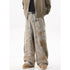 Summer Yellow Mud Graffiti Jeans Men's Y2K Vintage High Waisted Streetwear
